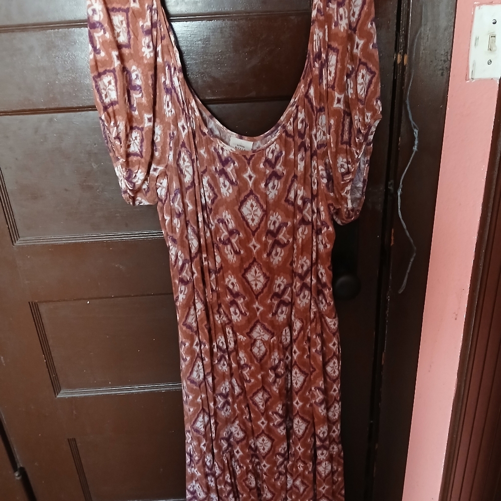 Knox Rose Brown and White Maxi Dress - Picture 10 of 12